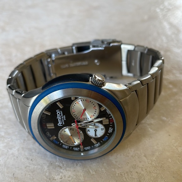 Armitron men battery water resistant 165ft stainless steel date&day w/24h - Picture 3 of 6